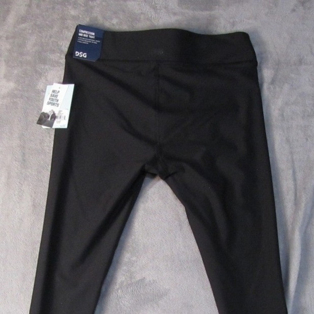 DSG Women Compression Mid Rise Tight Pure Black Full Length Leggings medium NWT